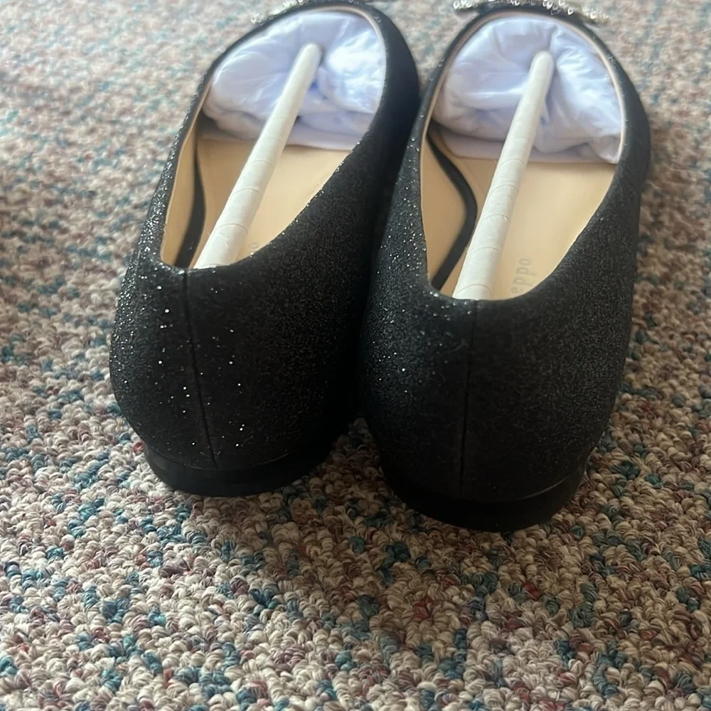Dee Ocleppo Ballerina glitter-detail leather flats size 8.5 brand new condition